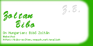zoltan bibo business card
