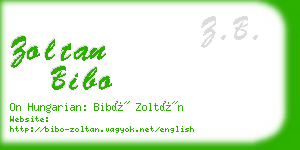 zoltan bibo business card